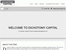 Tablet Screenshot of dichotomycapital.com